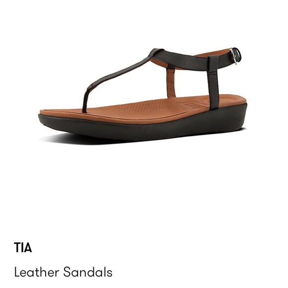 Fitflop Shoes - Fitflop Tia Sandal Ankle Strap Black Leather Sz 10